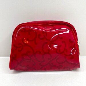 Lancome Red Patent Cosmetic Bag